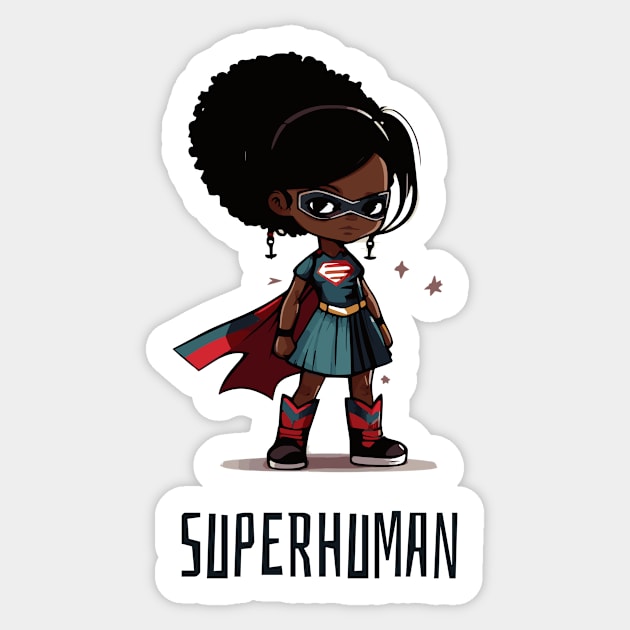 Superhuman Sticker by pxdg